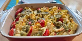 Tomaten-Mozarella-Auflauf.